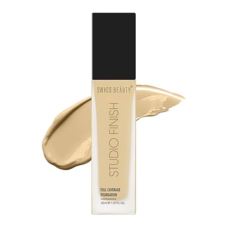 SWISS BEAUTY Matte Studio Finish Full Coverage Foundation Cream Shade- Medium Pale, 30Ml