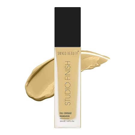 SWISS BEAUTY Matte Studio Finish Full Coverage Foundation Cream Shade- Medium Pale, 30Ml