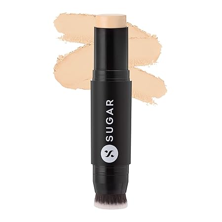 SUGAR Cosmetics Ace Of Face Foundation Stick with In-Built Brush | Lasts 24hrs | 12gm