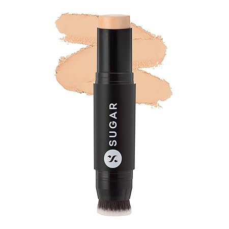 SUGAR Cosmetics Ace Of Face Foundation Stick with In-Built Brush | Lasts 24hrs | 12gm