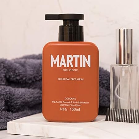 MARTIN Anti Blackhead Charcoal Face Wash For Men Oil Control Facial Cleanser, 150ml