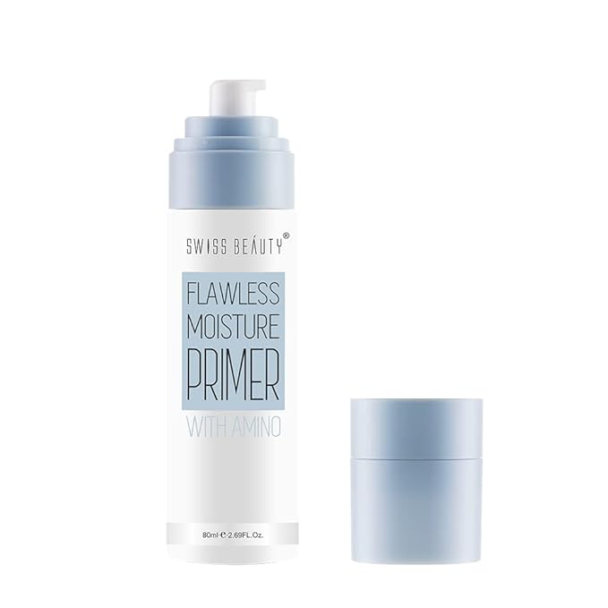 Swiss Beauty Flawless Moisture Primer with amino, Face Makeup, White, 80ml