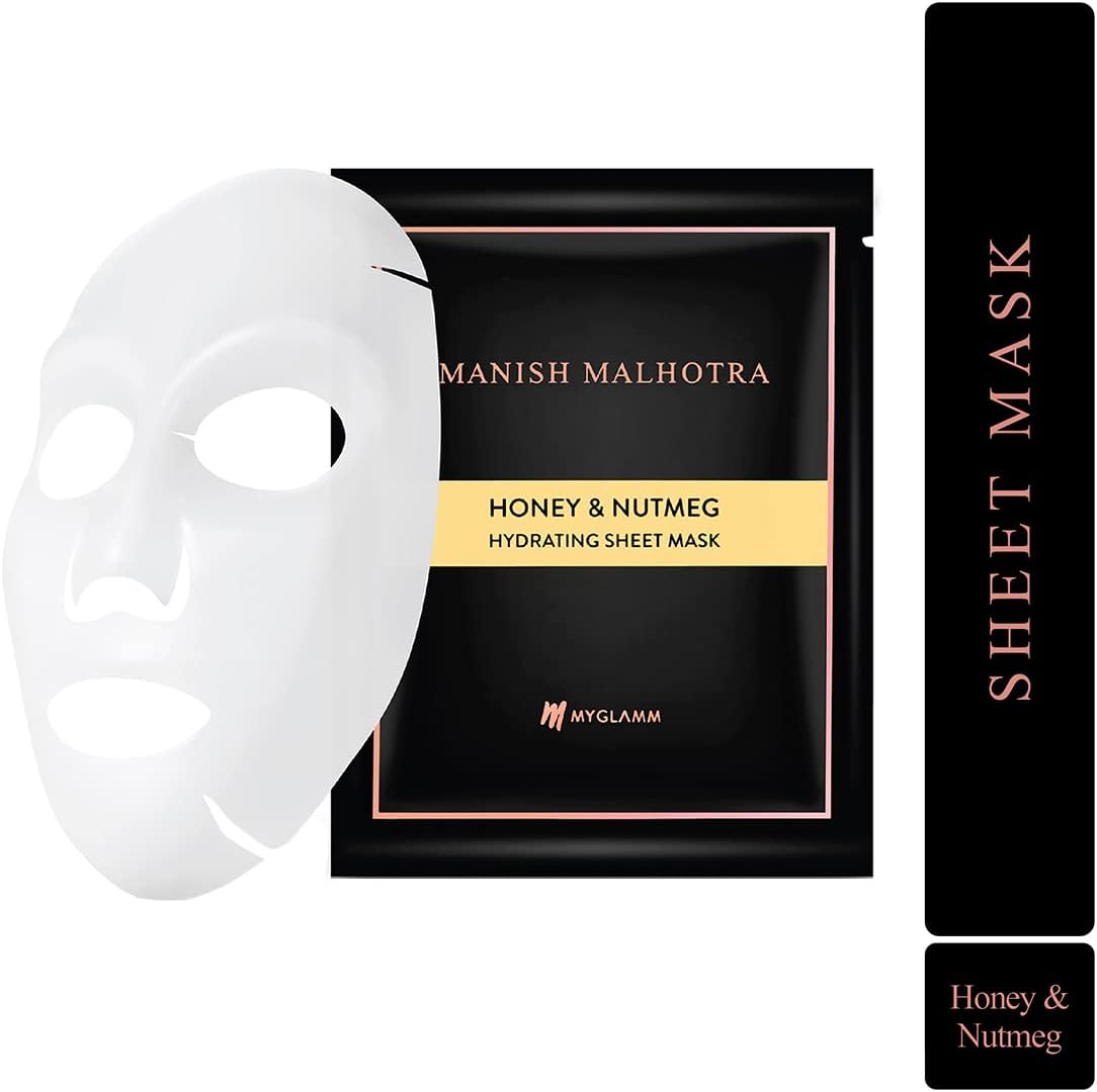 Manish Malhotra Beauty By MyGlamm Honey & Nutmeg Hydrating Sheet Mask ( Pack of 2 ) -28gm