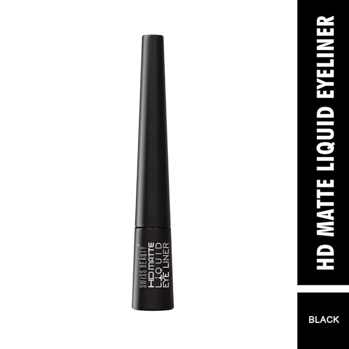 Swiss Beauty HD Matte Liquid Eyeliner, Black, 2.5ml