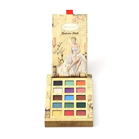 Swiss Beauty 15 Color Eyeshadow Palette, Eye Makeup, Multicolor-1, 16G