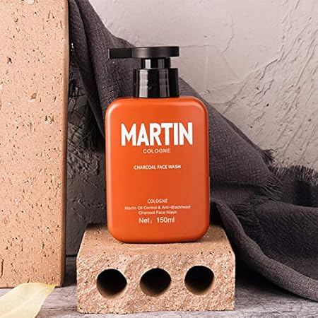 MARTIN Anti Blackhead Charcoal Face Wash For Men Oil Control Facial Cleanser, 150ml