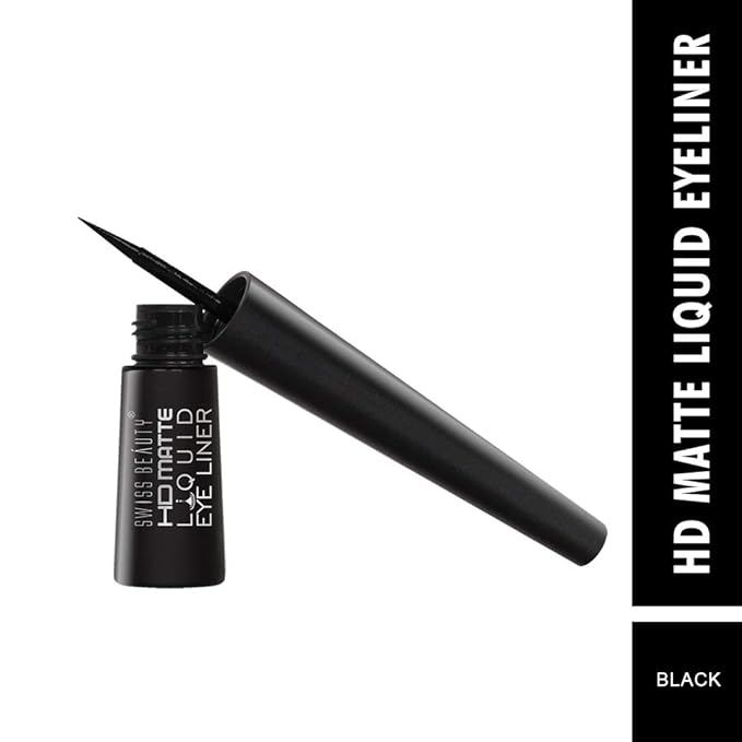 Swiss Beauty HD Matte Liquid Eyeliner, Black, 2.5ml