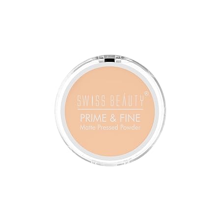 Swiss Beauty Prime & Fine Matte Pressed Powder For All Skin Shade- Very Natural, 8g