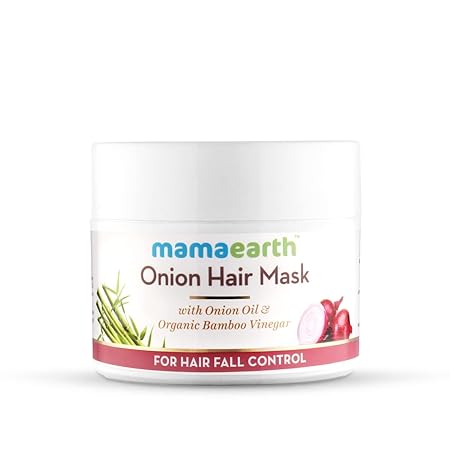 Mamaearth Onion Hair Mask for Men and Women 200ml - With Onion Oil & Organic Bamboo Vinegar