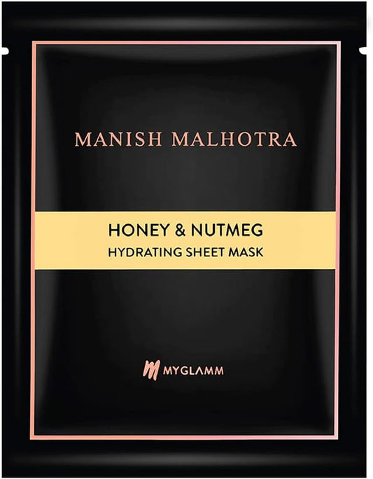 Manish Malhotra Beauty By MyGlamm Honey & Nutmeg Hydrating Sheet Mask ( Pack of 2 ) -28gm