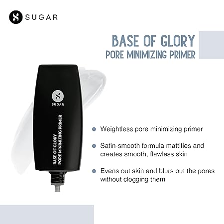 SUGAR Cosmetics Base Of Glory Pore Minimizing Primer | Oil Control | Blurs Pores | 30ml