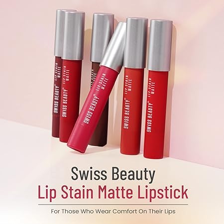 Swiss Beauty Stain Matte Lipstick | Long Lasting