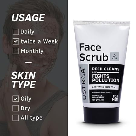 Ustraa Face Scrub for Men - 100g