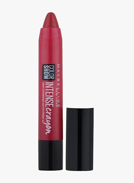 Maybelline New York Color Show Intense Lip Crayon, Matte Finish - Intense Red, 3.5g