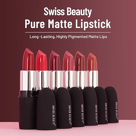 Swiss Beauty Pure Matte Creamy Lipstick | Non-drying