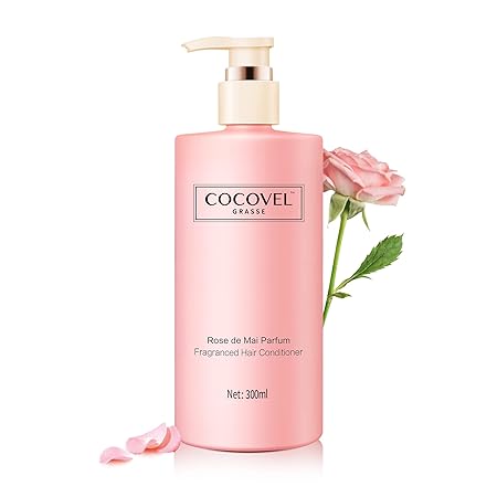 COCOVEL Rose De Mai Parfum Fragranced Hair Conditioner With Rose Flower Extract, Healthy Moisturised Shiny Hair, 300ML