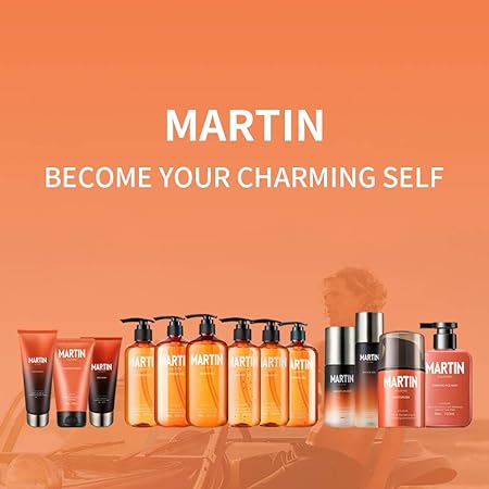 Martin 500ml Moisturizing Shampoo for Men, Cologne Fragrance Anti-dandruff Oil Control Clean Shampoo