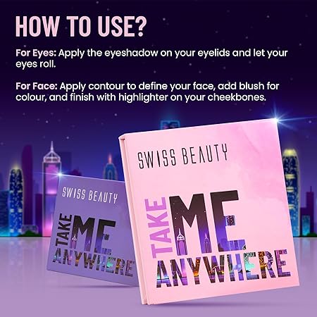 Swiss Beauty Take Me Anywhere Face and Eye Palette | Shade- Day Off, 12g