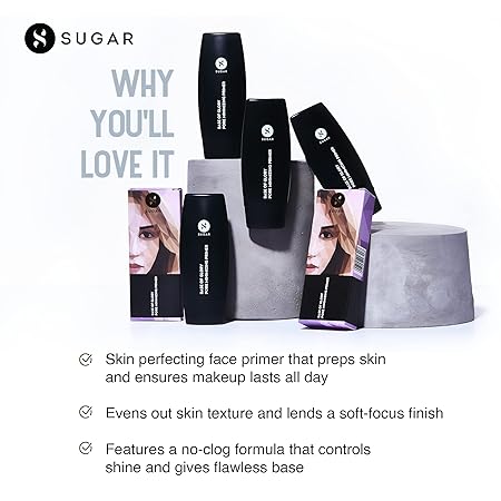 SUGAR Cosmetics Base Of Glory Pore Minimizing Primer | Oil Control | Blurs Pores | 30ml