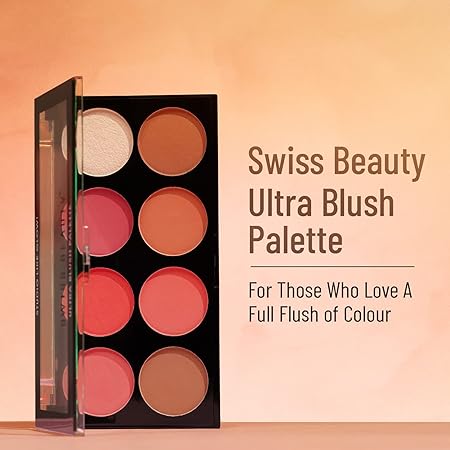 Swiss Beauty Ultra Blush Palette with highly blendable Shade-2, 16gm