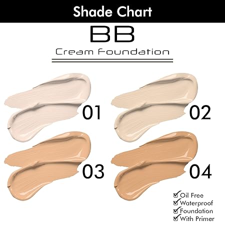 Colors Queen BB Liquid Foundation with Primer – 01 Ivory, 60ml